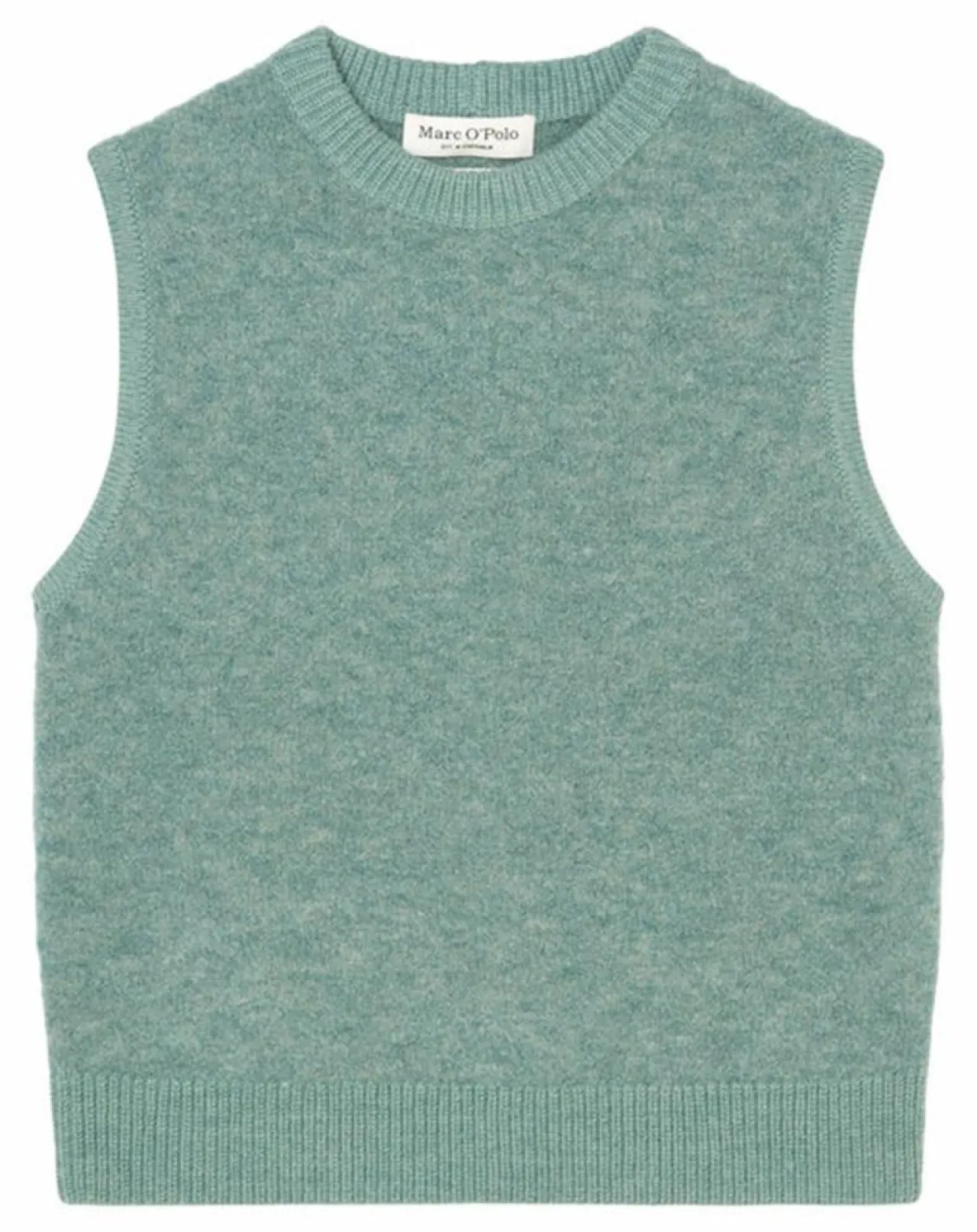 Pull sans manches en Laine & Alpaga mélangés vert