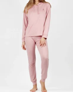 Pyjama à capuche Make it Happen rose