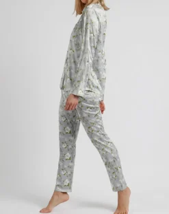 Pyjama Chemise & Pantalon Selena gris