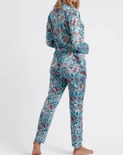 Pyjama Chemise & Pantalon Nadia bleu