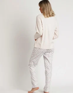 Pyjama col en V Essence of Life B beige