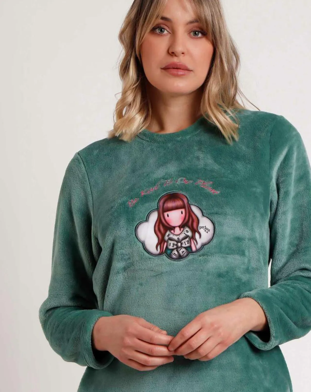 Pyjama corail Be Kind to the Planet B vert feuille