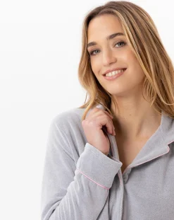 Pyjama en micropolaire Douce gris chiné