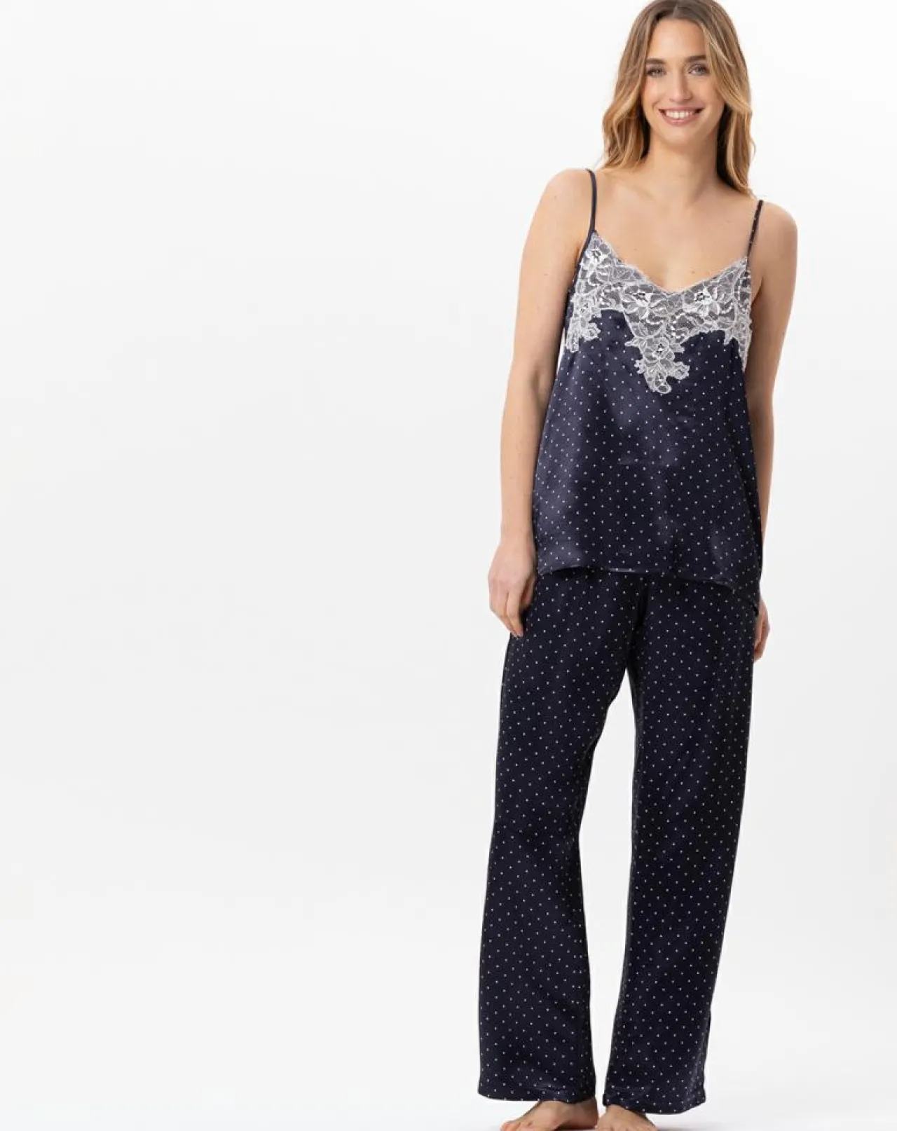 Pyjama en satin Moon marine