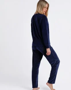 Pyjama en velours Good Morning Mouse bleu marine