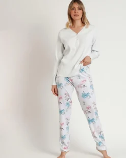 Pyjama French Garden B vert d'eau