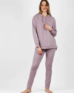 Pyjama haut à manches longues & pantalon violet clair