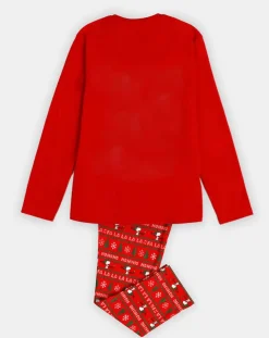 Pyjama haut à manches longues & pantalon rouge