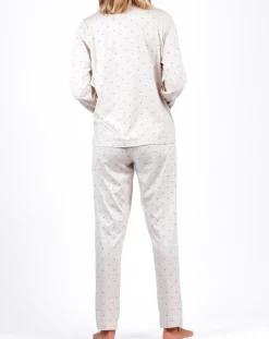 Pyjama Haut à manches longues & Pantalon Seraphina gris clair