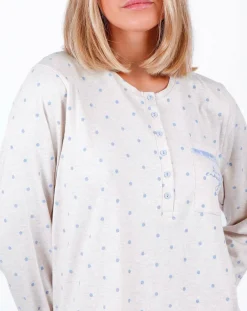 Pyjama Haut à manches longues & Pantalon Seraphina gris clair