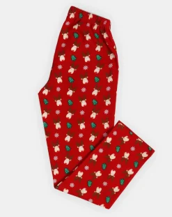 Pyjama haut à manches longues & pantalon rouge