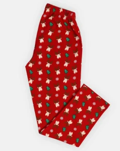 Pyjama haut à manches longues & pantalon rouge