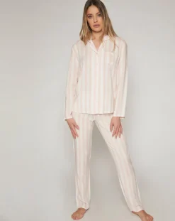 Pyjama haut à manches longues & pantalon rose clair