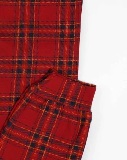 Pyjama Haut manches longues & Pantalon Yara beige/rouge