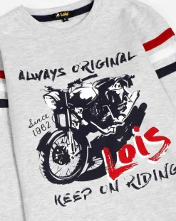 Pyjama Haut manches longues & Pantalon Oliver gris/noir