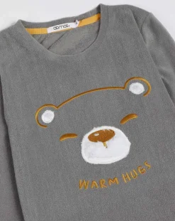 Pyjama Haut manches longues & Pantalon Emiko gris