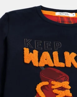 Pyjama Haut manches longues & Pantalon Mateo noir/rouge