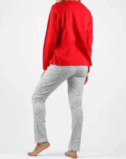 Pyjama Mickey imprimé Hugs rouge/gris
