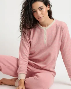Pyjama patte de boutonnage Love to Love B rose