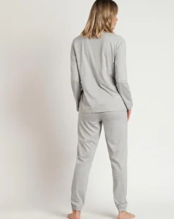 Pyjama Pink Hearts C gris chiné