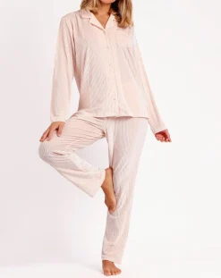 Pyjama T-Shirt Manches Longues & Pantalon rose