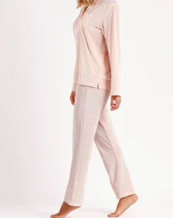 Pyjama T-Shirt Manches Longues & Pantalon rose