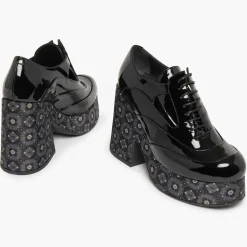 Richelieus en Cuir Anvillar noirs - Talon 11 cm