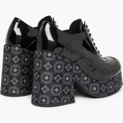 Richelieus en Cuir Anvillar noirs - Talon 11 cm