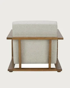 Rima - Fauteuil en bois massif chêne et en lin