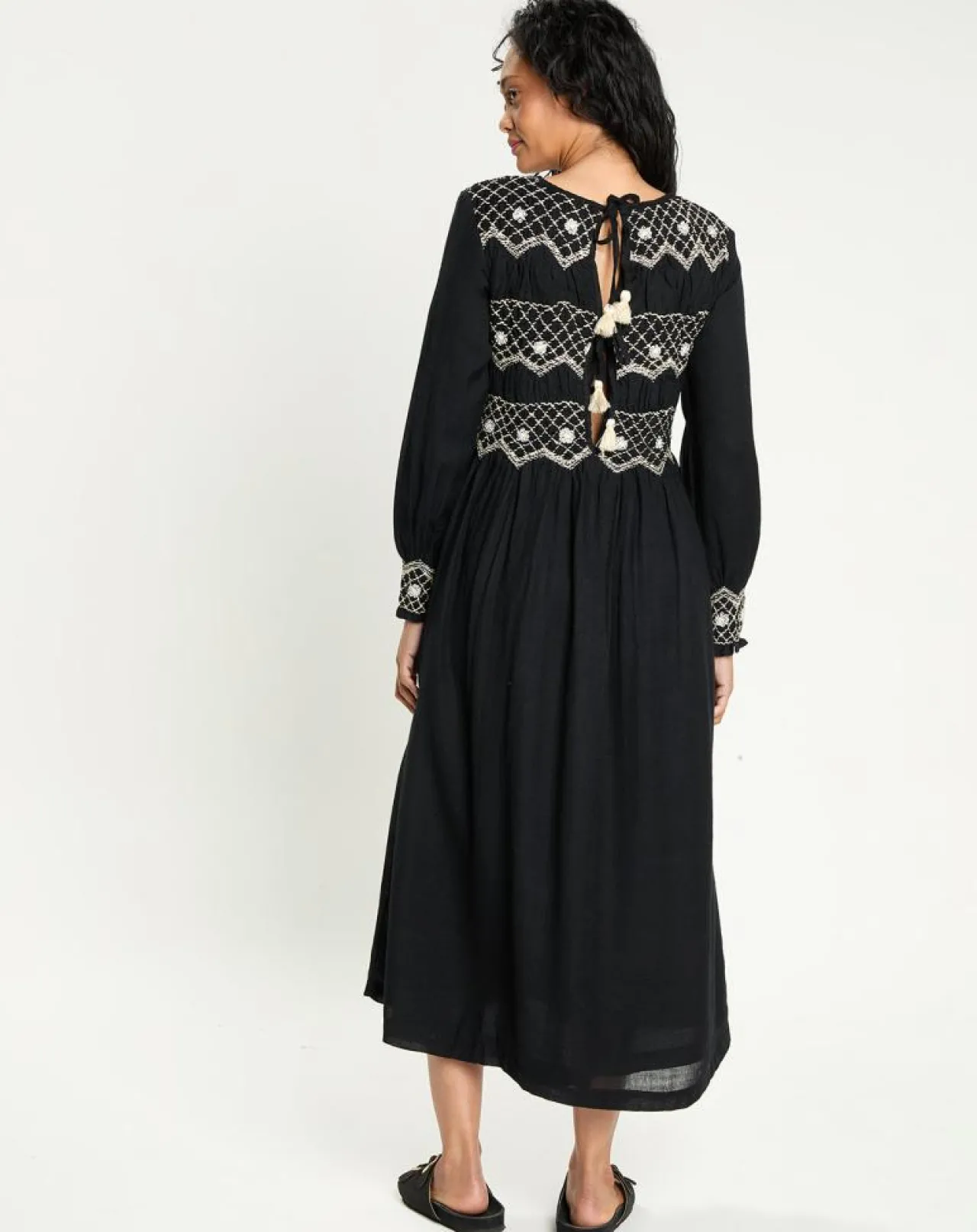 Robe 100% Laine Baptême noire