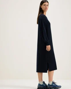 Robe 100% Laine Mérinos Sinc bleu marine