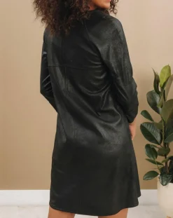 Robe peau de pêche Tasha noire