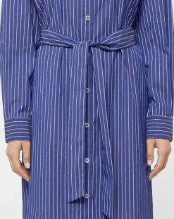 Robe Alix rayée blanc/bleu