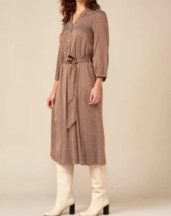 Robe Armory à pois marron