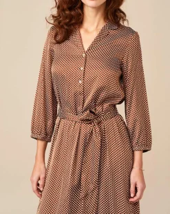 Robe Armory à pois marron