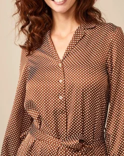 Robe Armory à pois marron