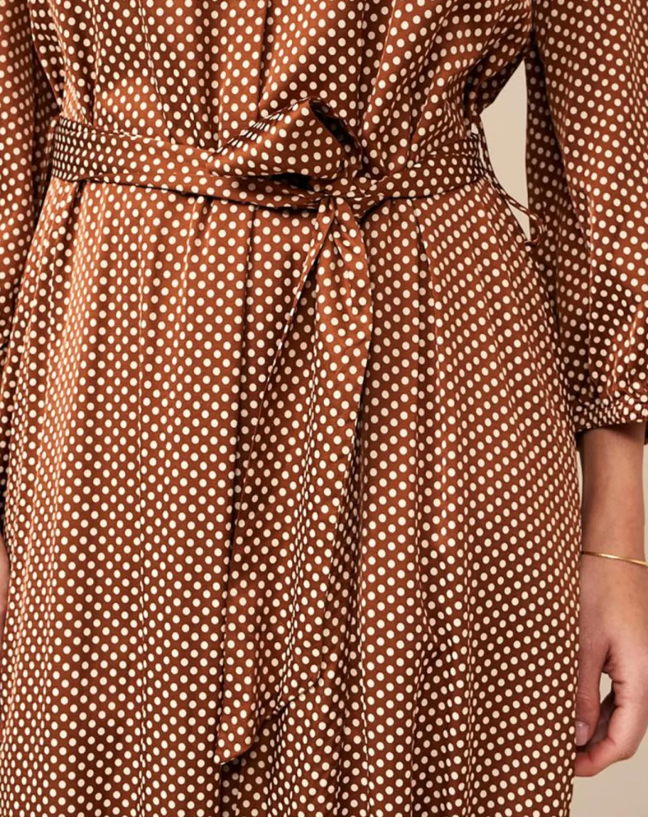 Robe Armory à pois marron