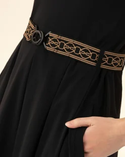 Robe avec Ceinture Ondine noire