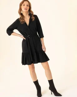 Robe avec Ceinture Sari noire