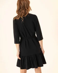 Robe avec Ceinture Sari noire