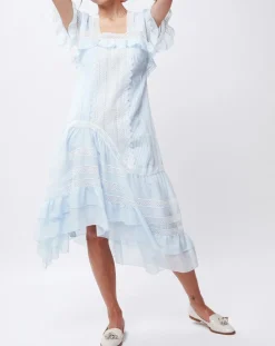 Robe Baby bleu/blanc