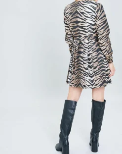 Robe Belle de Jour imprimée marron