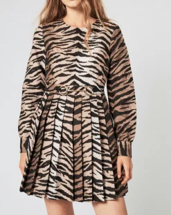 Robe Belle de Jour imprimée marron