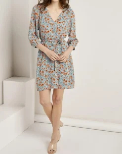 Robe Budapest imprimée bleue