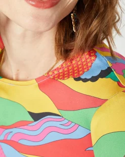 Robe Caftan Purple Country Pop fluo