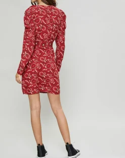 Robe Cennet imprimée rouge