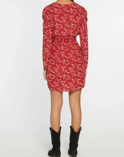 Robe Cennet imprimée rouge