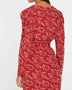 Robe Cennet imprimée rouge