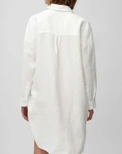 Robe chemise 100% Lin blanche