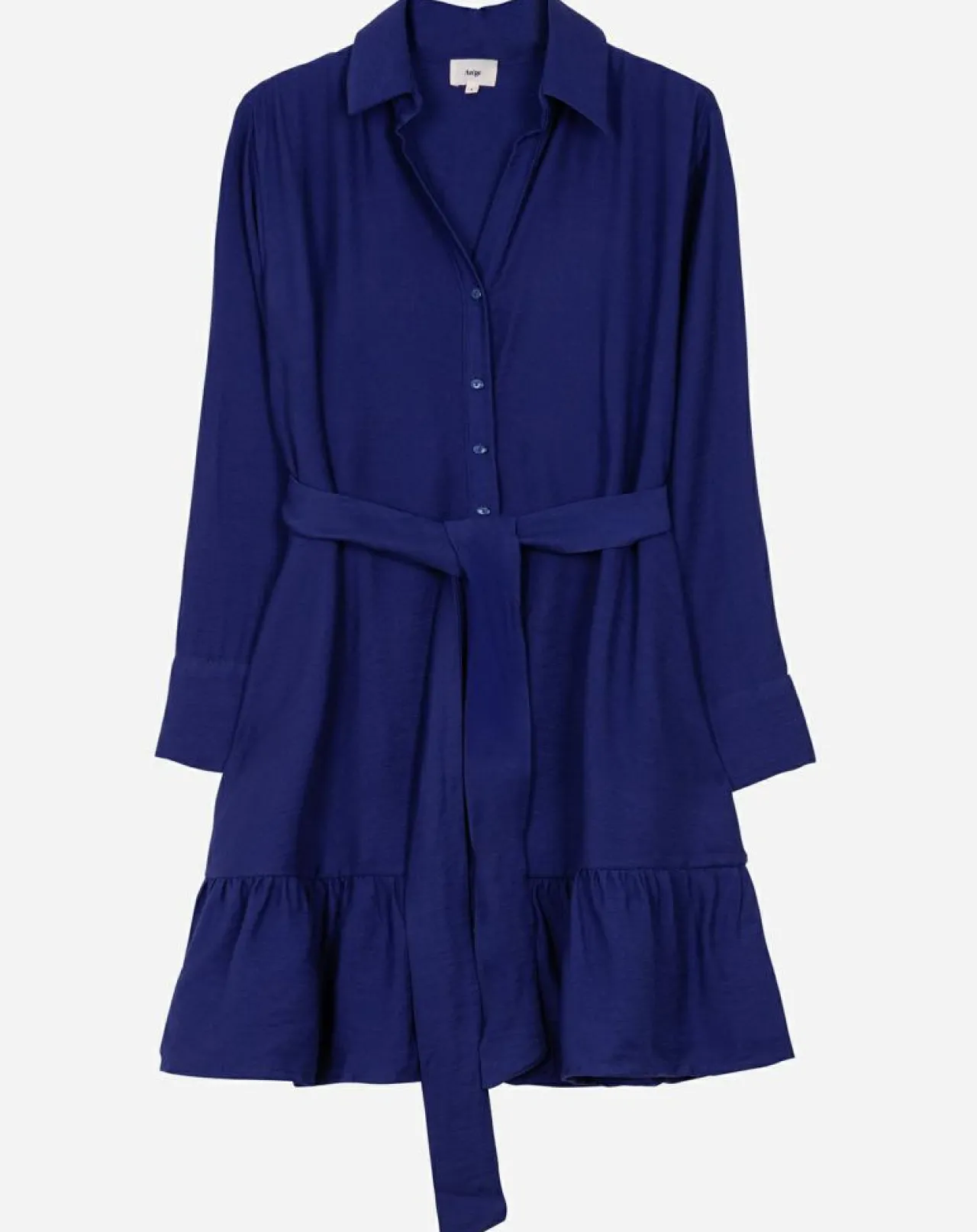Robe chemise courte Mira bleu électrique